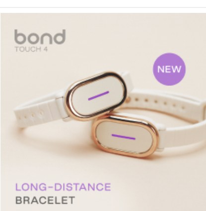 Bond Touch 4 POP bracelet pair in a lighter gold-trimmed finish